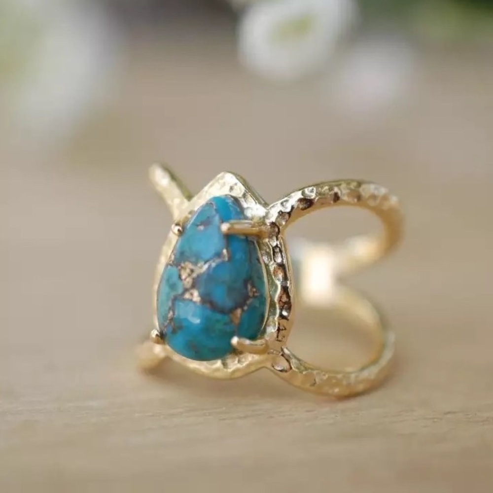🍒3/$30 New Vintage Turquoise Ring - Picture 2 of 6